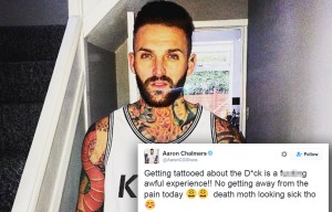 Geordie Shore's Aaron Chalmers has his PENIS tattooed