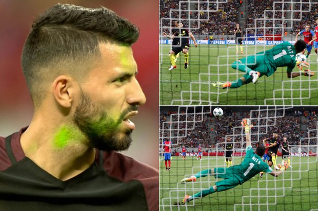 Aguero fired another penalty over the bar shortly after his first miss