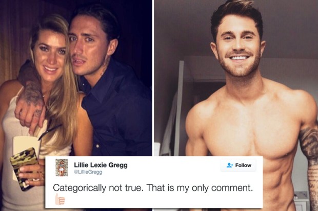 Lillie Lexie Gregg has denied ex Stephen Bear's claims she cheated on him with Ross Worswick