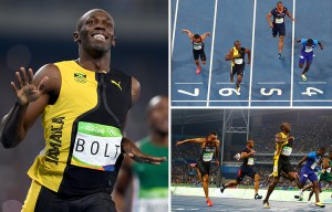 Usain Bolt wins 100 metre final to become first sprinter to win the Olympic title three times