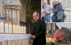 Relatives of the Shoreham air crash dead light candles at church service in tribute to their loved ones