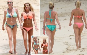 Zara Holland and her former beauty queen mum show off their incredible bikini bodies in Barbados
