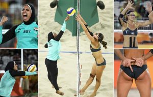 Egypt v Germany beach volleyball clash shows colossal cultural divide between two teams