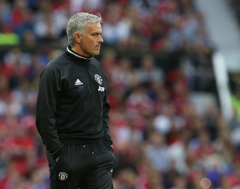 MANCHESTER, ENGLAND - AUGUST 03: Manager Jose Mourinho of Manchester United watches from the touchline during the Wayne Rooney Testimonial match between Manchester United and Everton at Old Trafford on August 3, 2016 in Manchester, England. (Photo by Matthew Peters/Man Utd via Getty Images)