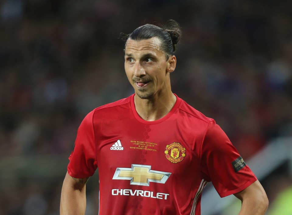 MANCHESTER, ENGLAND - AUGUST 03: Zlatan Ibrahimovic of Manchester United in action during the Wayne Rooney Testimonial match between Manchester United and Everton at Old Trafford on August 3, 2016 in Manchester, England. (Photo by John Peters/Man Utd via Getty Images)