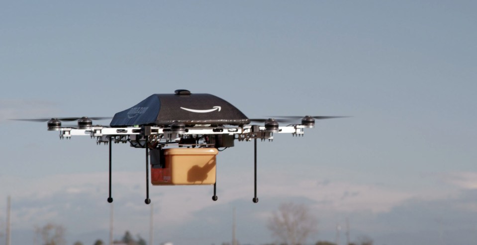 Amazon released this image of an experimental delivery drone in 2013