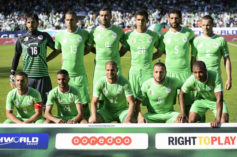 Nabil Ghilas (fourth from left, front row) is an eight-cap Algerian international, netting twice