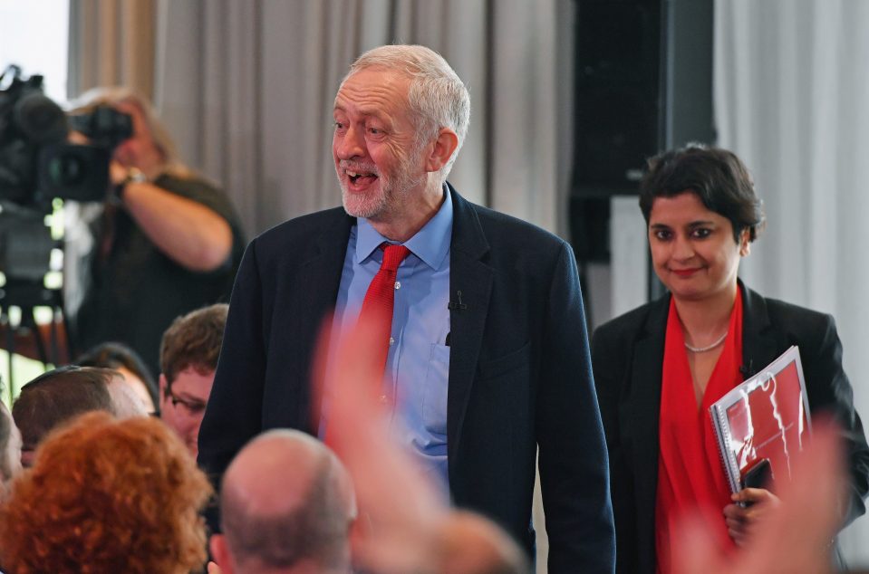 Jeremy Corbyn and Shami Chakrabarti 