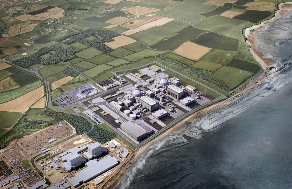 A CGI image of the planned Hinkley Point nuclear power plant 