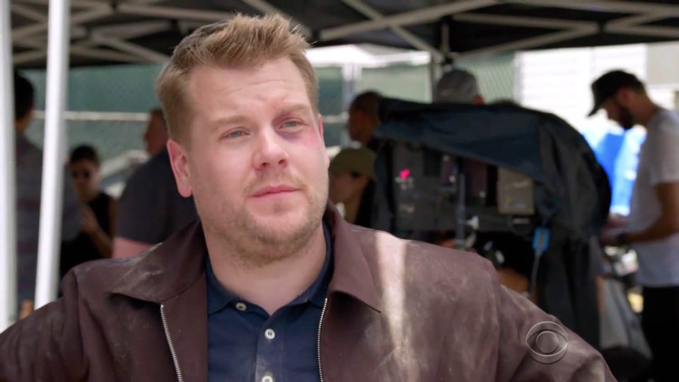 Corden style . . . British star gears up for action with Bourne star