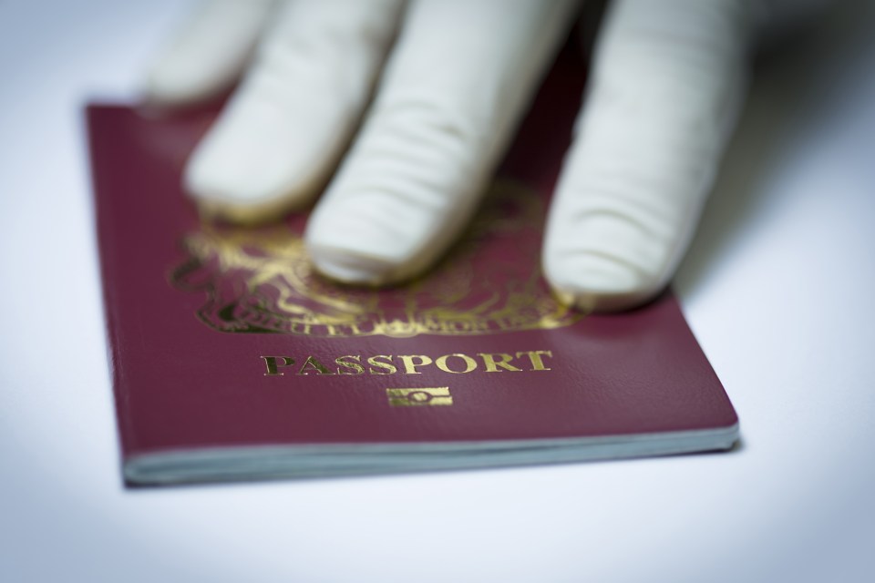 UK passport check.