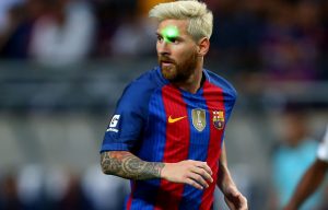 How big a laser do you need to put off the world’s greatest footballer Lionel Messi? Clearly not big enough