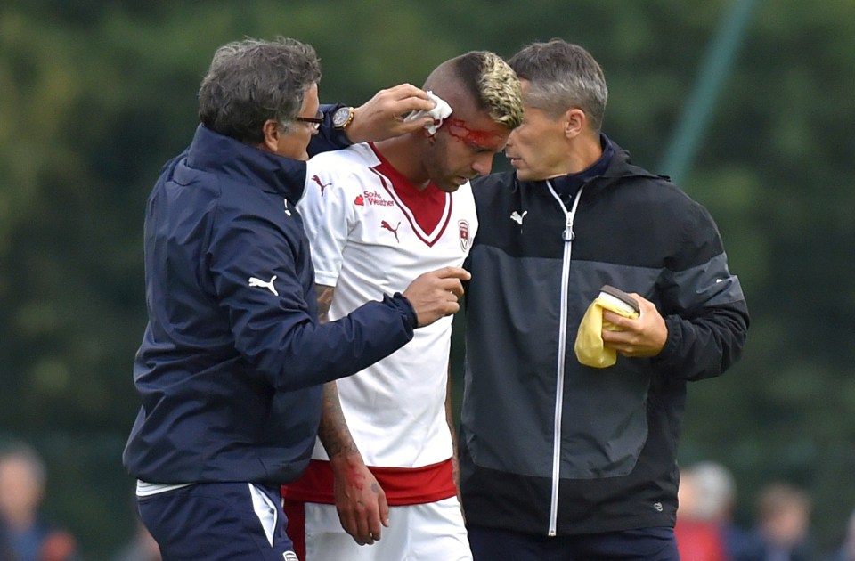 Menez had to leave the field after playing for just 15 minutes