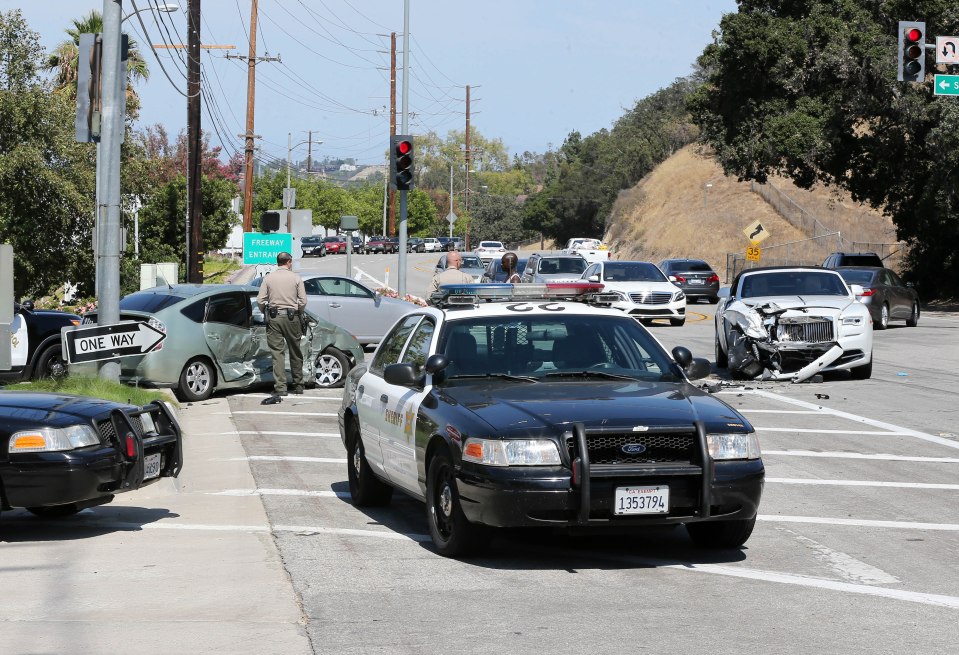 The Toyota Prius reportedly ran a red light, causing the collision 