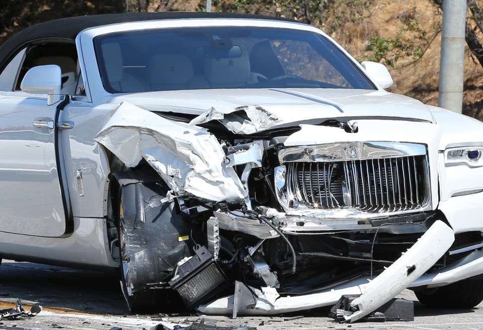 Kris' new Rolls Royce was smashed into by a Toyota Prius on Wednesday 