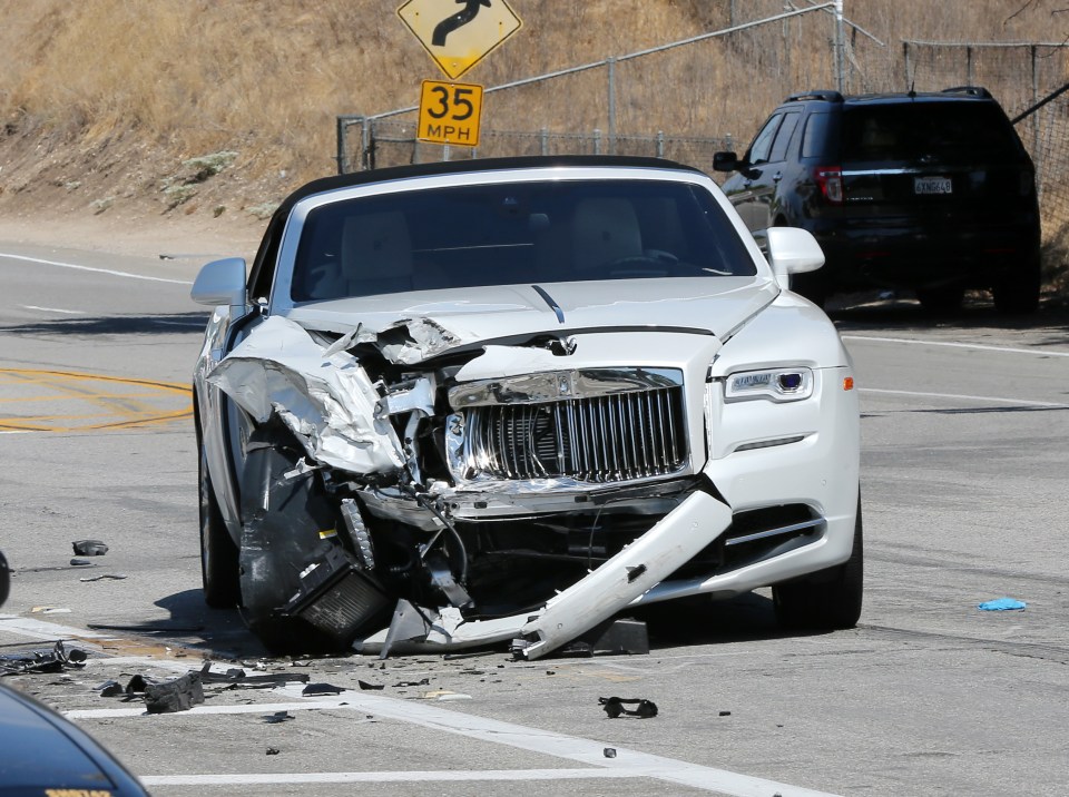 Kris' new car was a write-off after the smash 