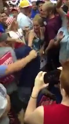 Anti-Trump protester