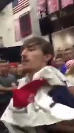 Anti-Trump protester
