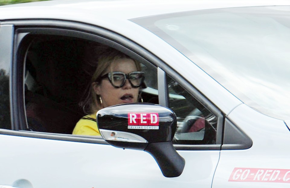 Behind the wheel . . . . Paloma during lesson