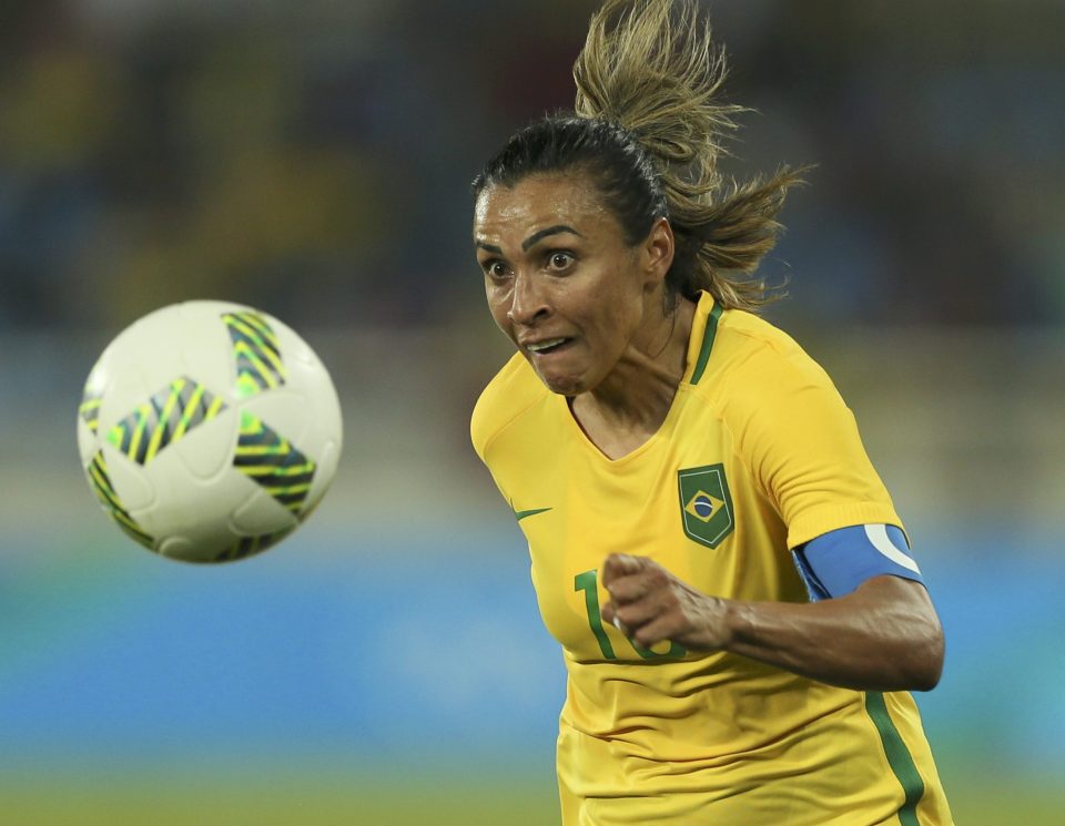 Marta scored twice as the Brazilian women beat Swden