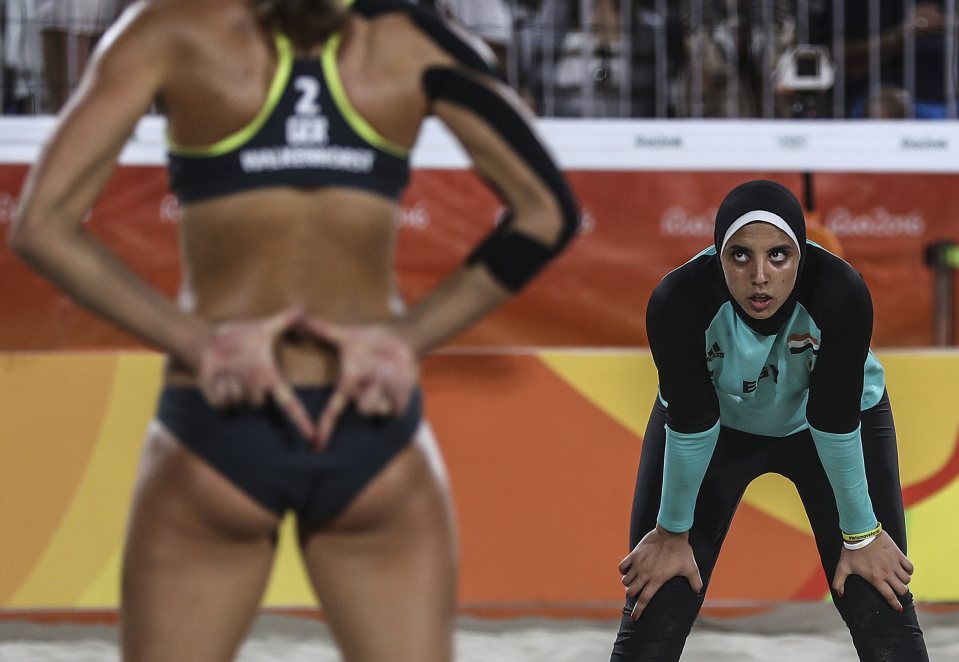 There was a clear contrast between the two outfits worn by the Egypt and Germany teams