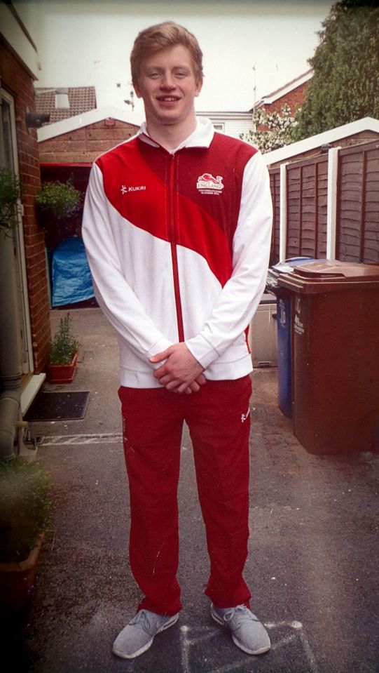 A younger Peaty wearing his Glasgow 2014 Commonwealth Games tracksuit