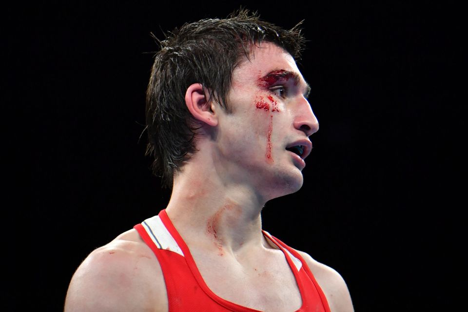 Russia's Adlan Abdurashidov was also cut open during the match