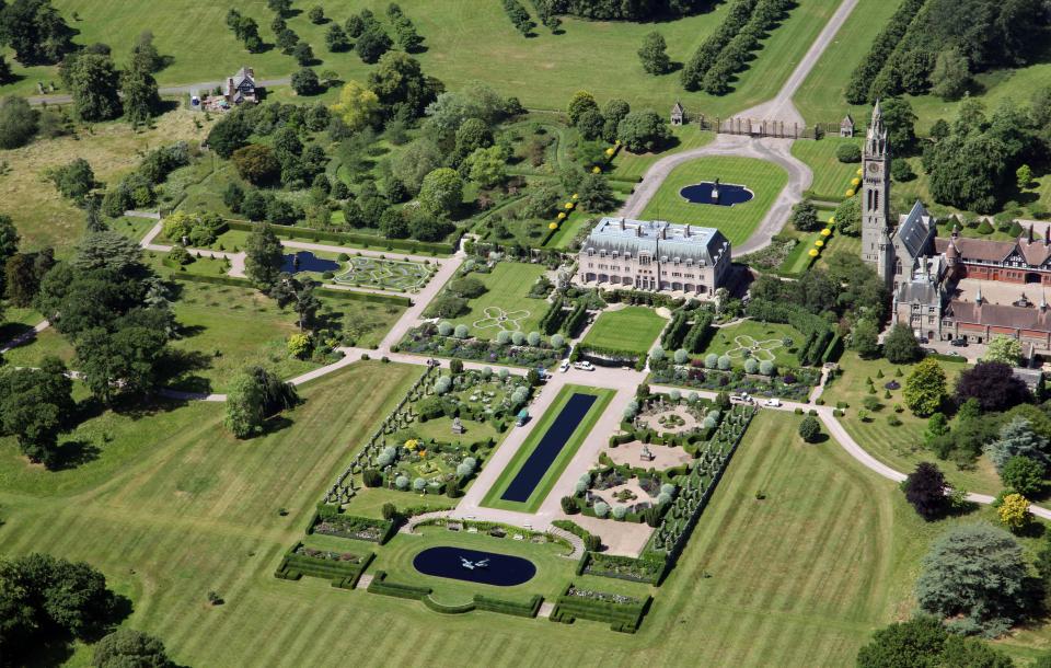 aerial view of Eaton Hall 