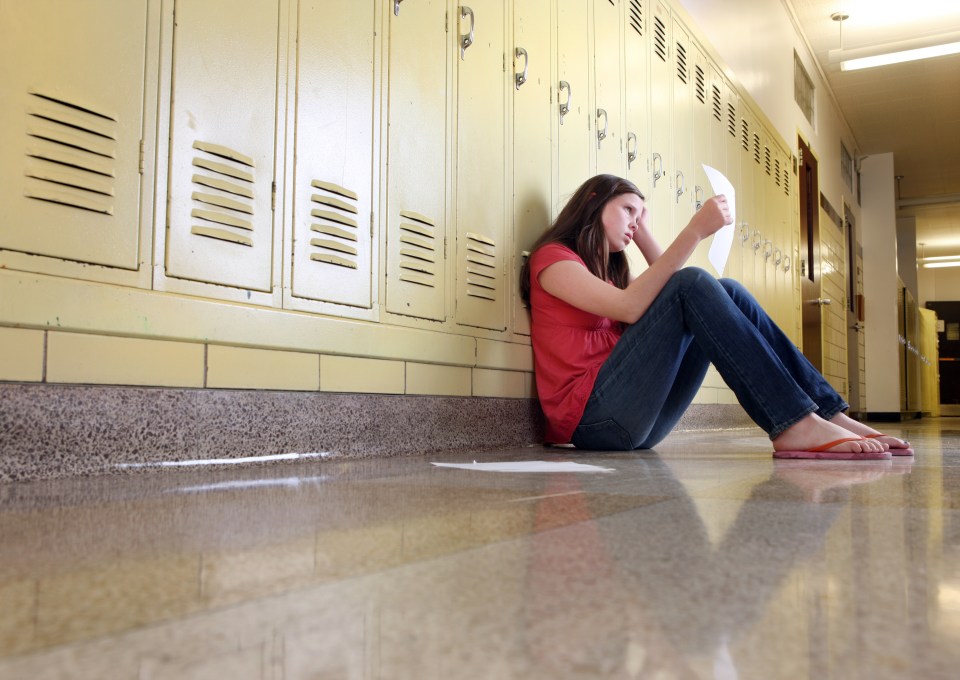 Girl checking her results