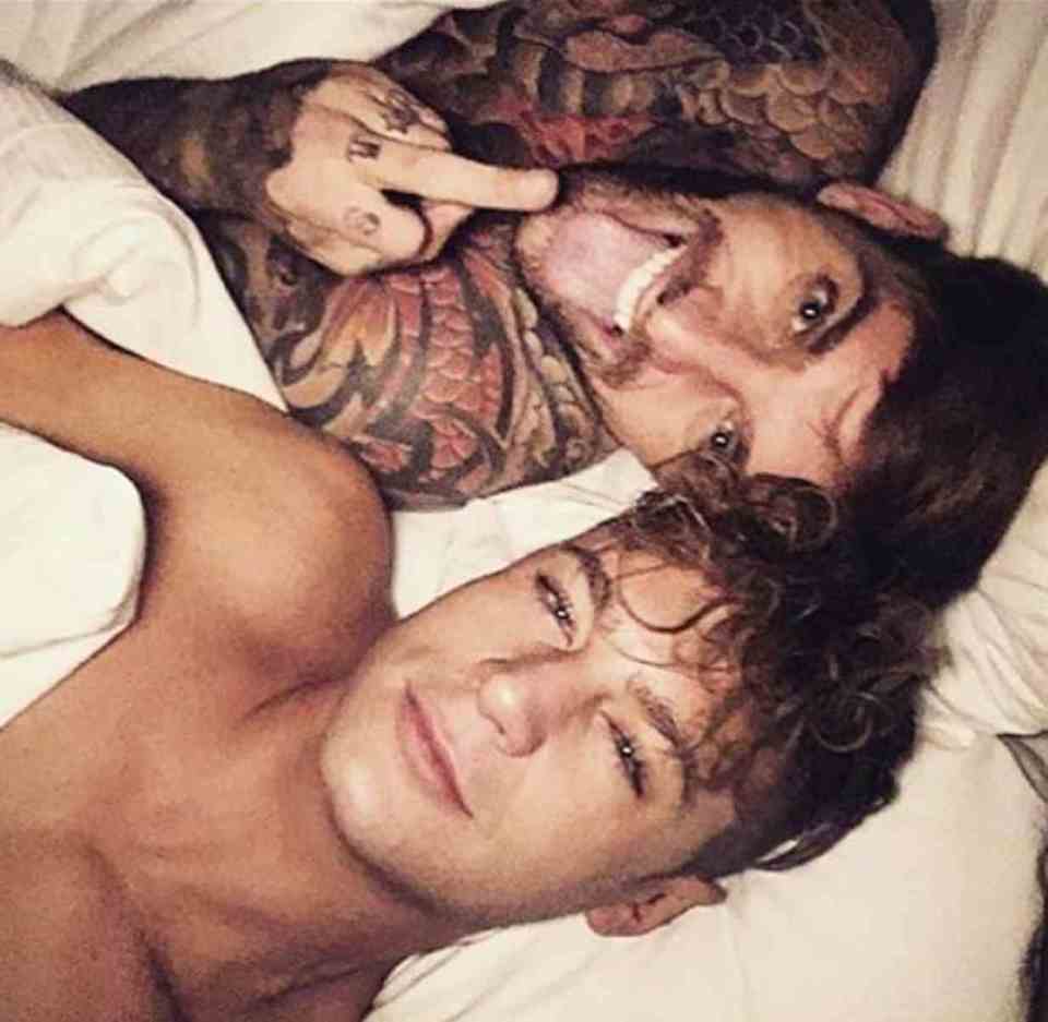 The Geordie Shore hunk with co-star Scotty T