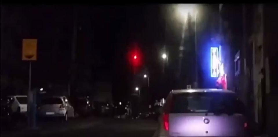 A red UFO was spotted in the sky above Paris