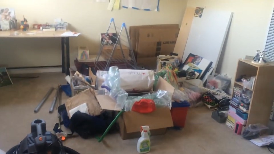 When she returned the flat was strewn with rubbish and damage left by Vera