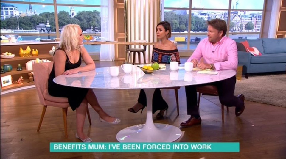She was grilled by the This Morning hosts on live TV