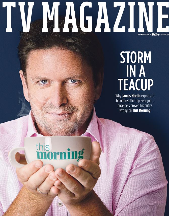 The interview with James is in tomorrow's TV Magazine