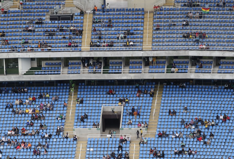 The athletics are supposed to be one of the highlights of the Games but could not draw a big crowd