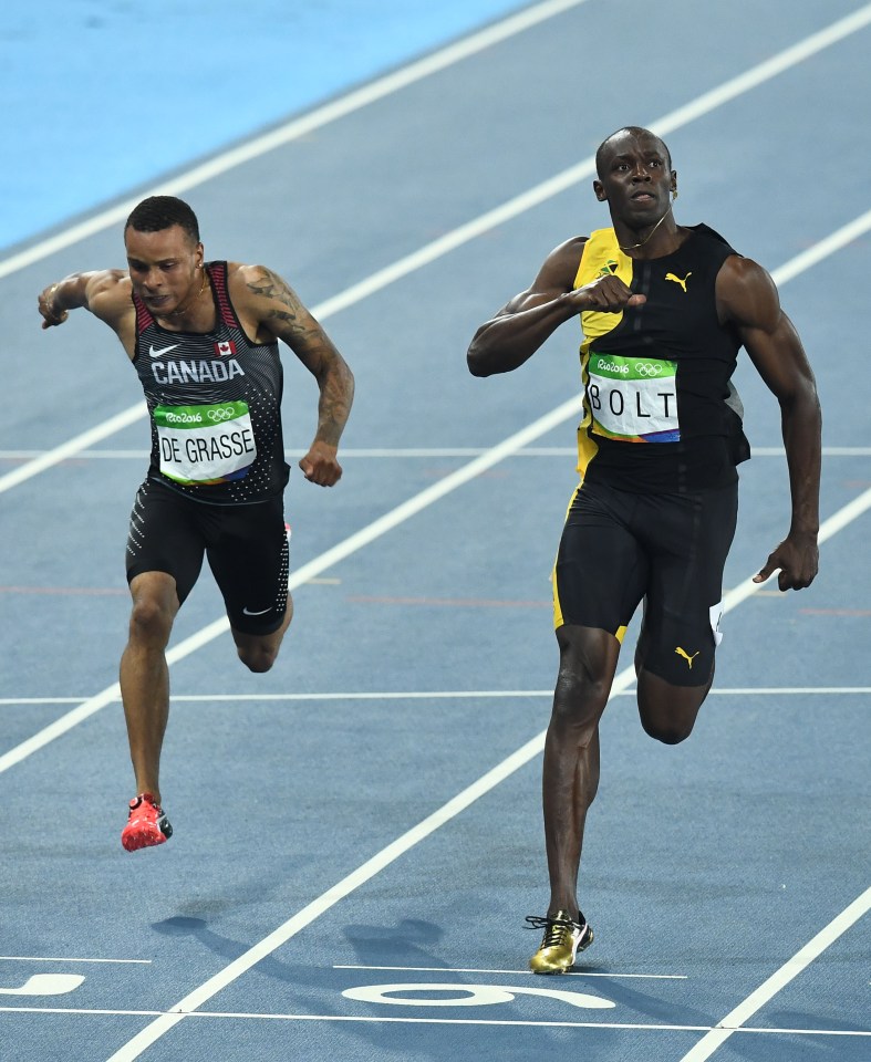 (From L) Canada's Andre De Grasse and Ja