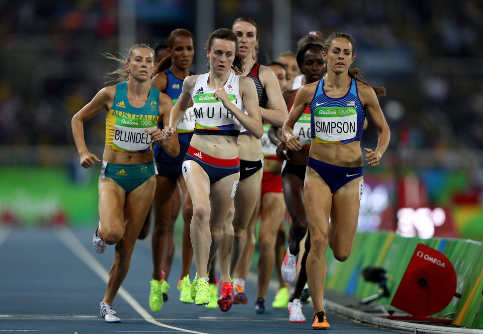 Britain's Laura Muir in action in the women's 1,500 metres