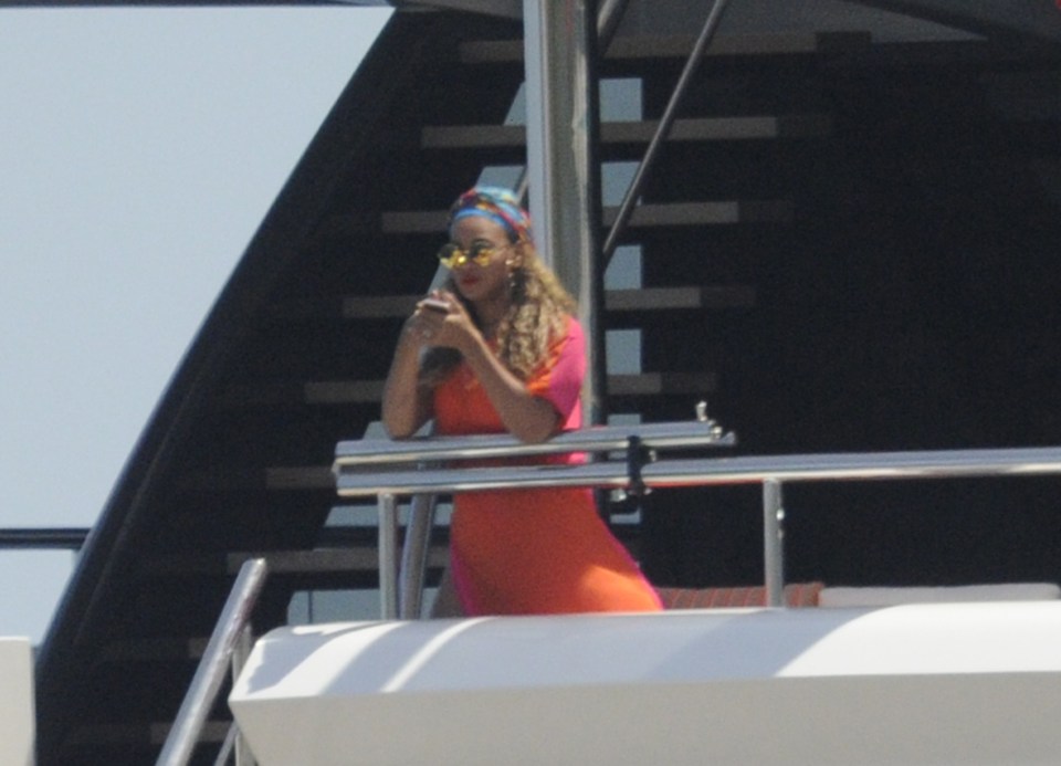 Beyonce gazes into this distance