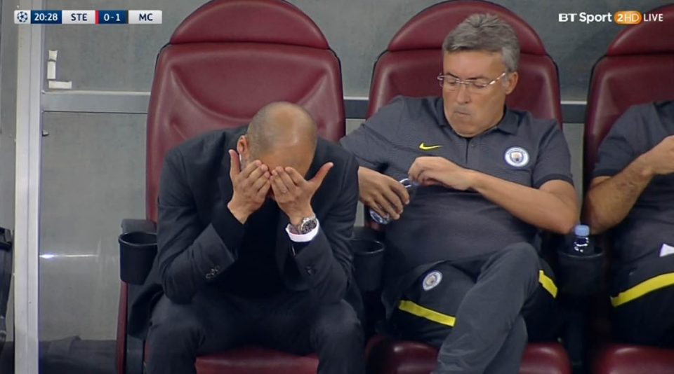 Aguero smashes a second penalty ovber the bar