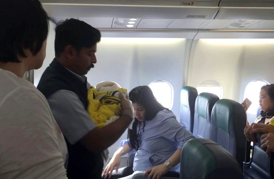 The baby has now been promised free flights for life by the carrier after being born at 35,000ft
