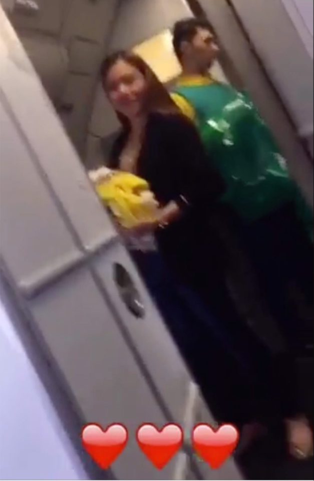 One Snapchat message caught the moment the baby was washed in the moments after they were born