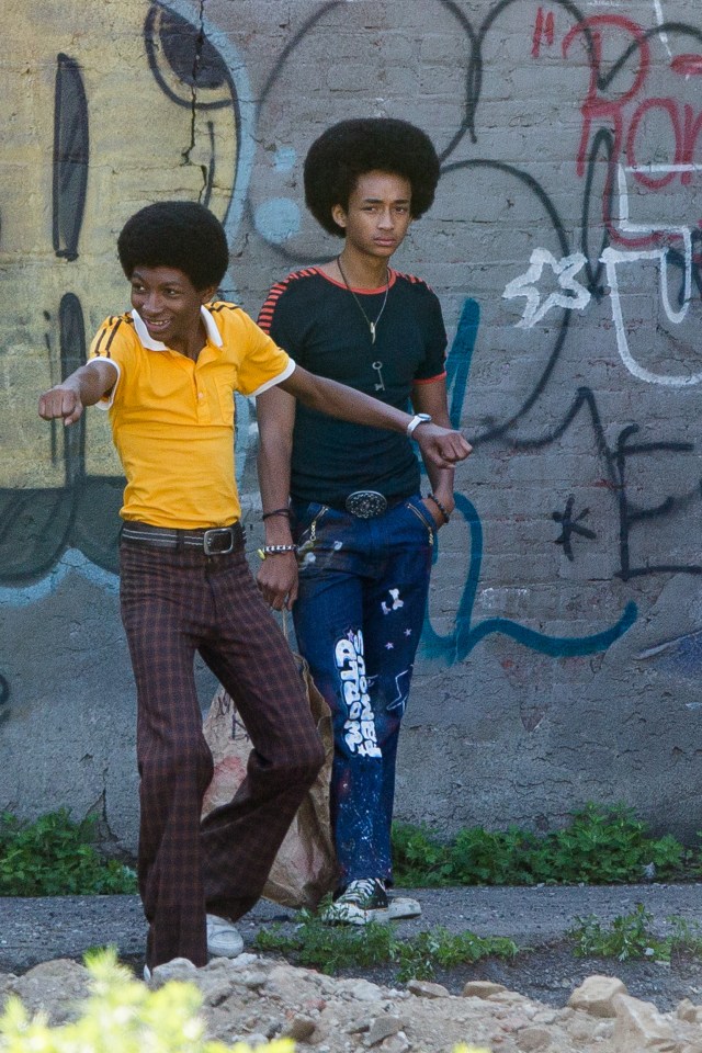 Jaden Smith filming in Brooklyn, NY.