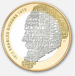 Charles Dickens £2 coin