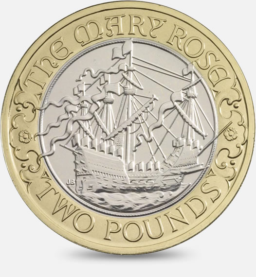 Mary Rose £2.00 Coin