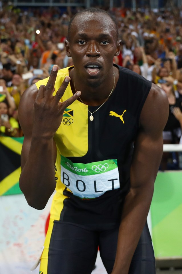 Triple-triple champ . . . Usain Bolt broke sprint records by winning three Gold medals at three Olympics
