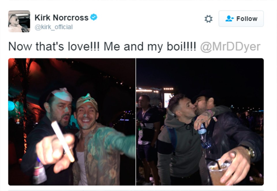 Kirk tweeted his allegiance to Danny after he got into a fight with his former Towie co-star Mark Wright's friends