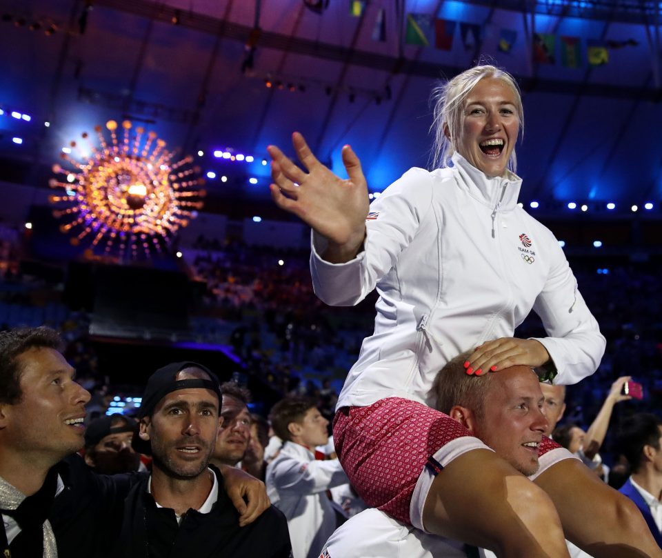 Members of Team Great Britain take part in the 'Heroes of the Games' segment 
