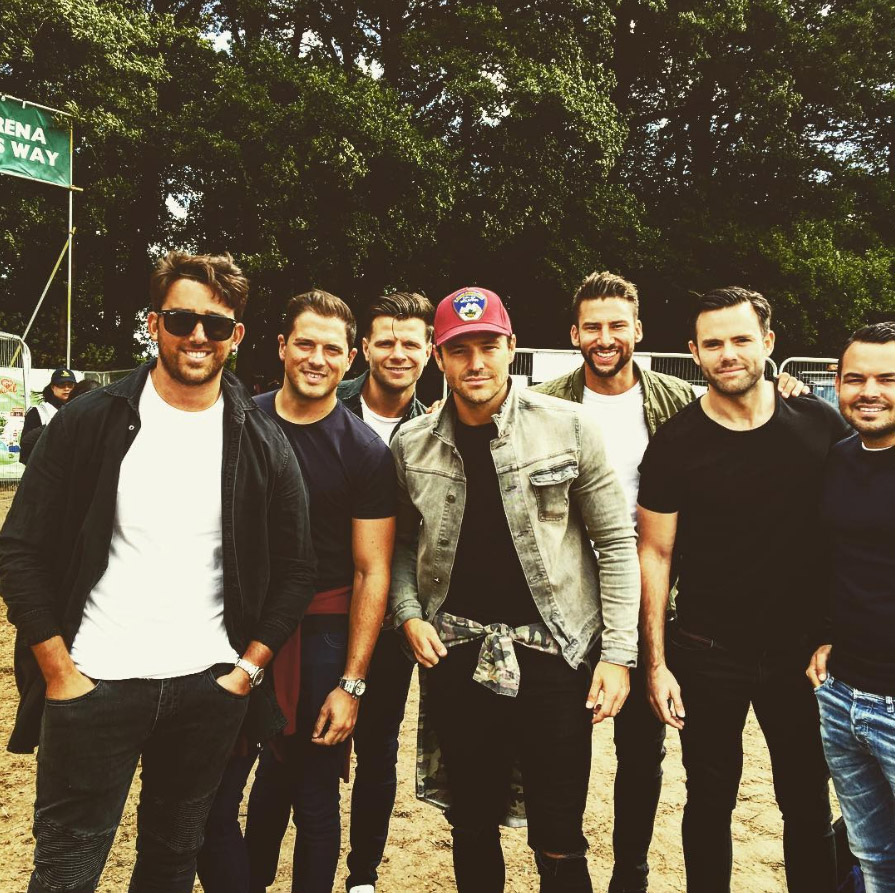 Mark Wright was with a big group of mates 