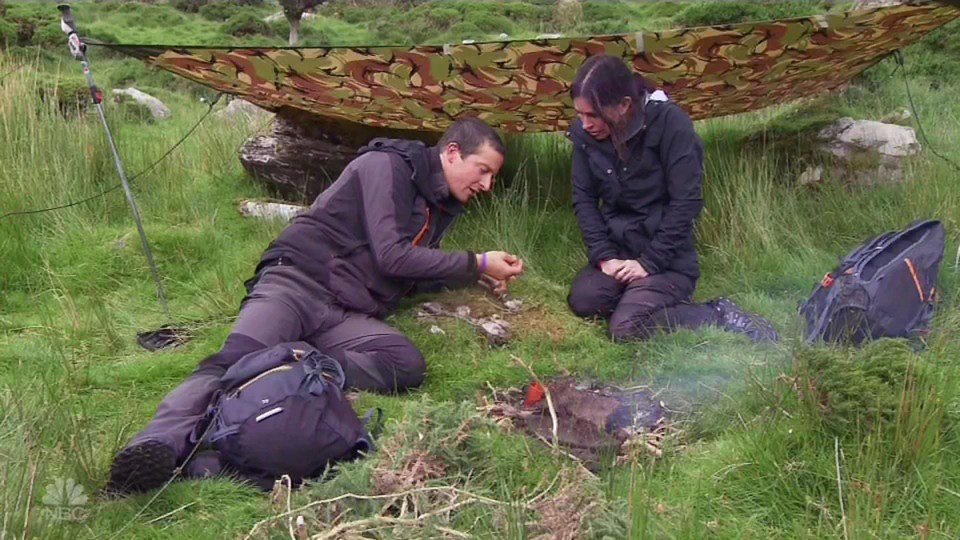 Courteney Cox freaks out over eating rotting sheep and descending a cliff on Running Wild with Bear Grylls
