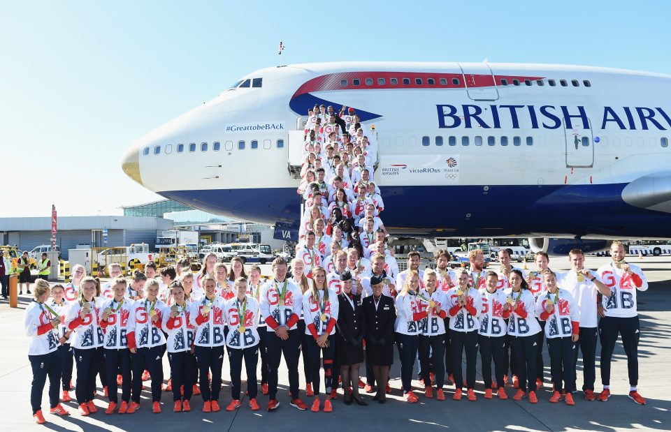 The Team GB heroes landed at Heathrow Airport after wowing the world at the Olympics